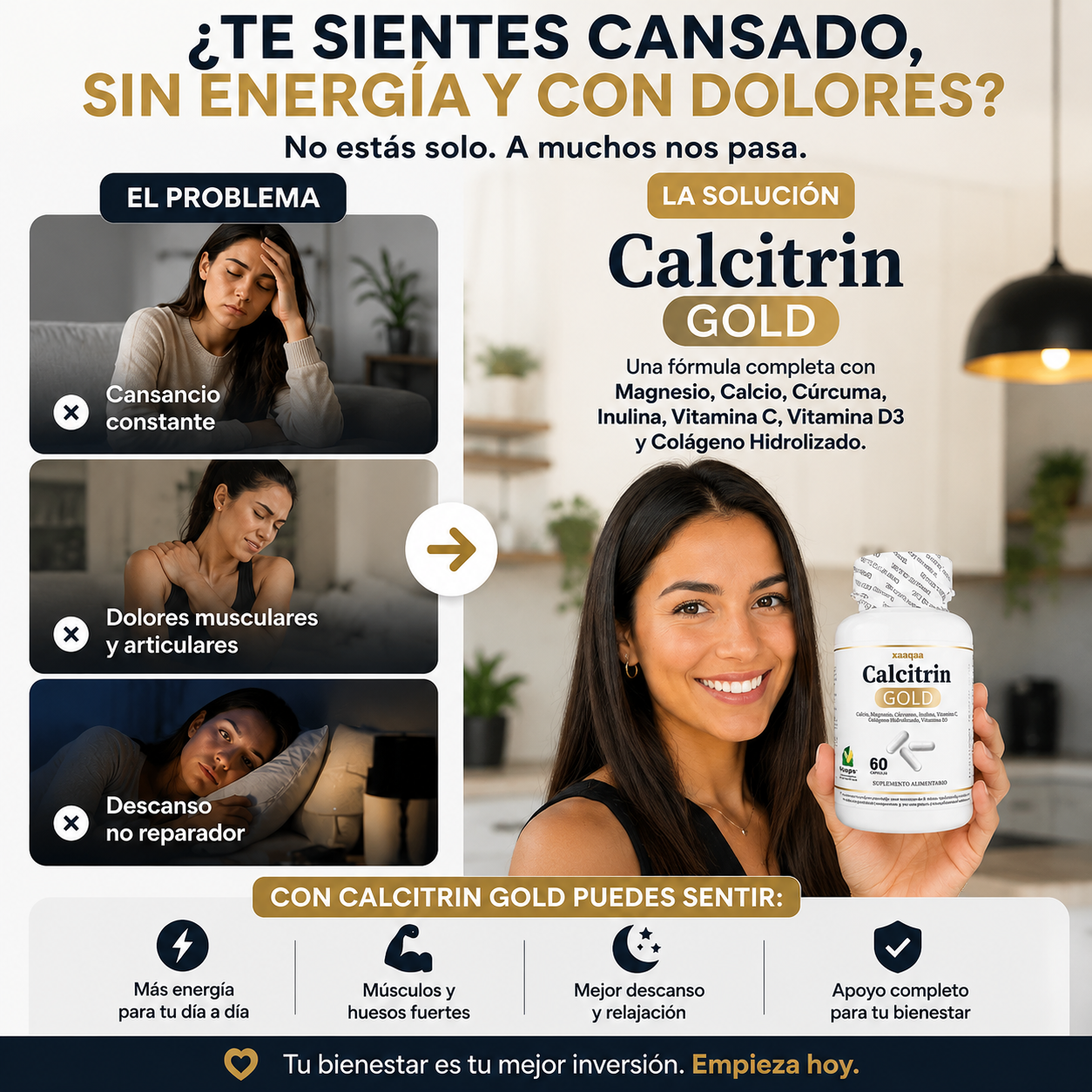 Calcitrin Gold Para Huesos y Articulaciones